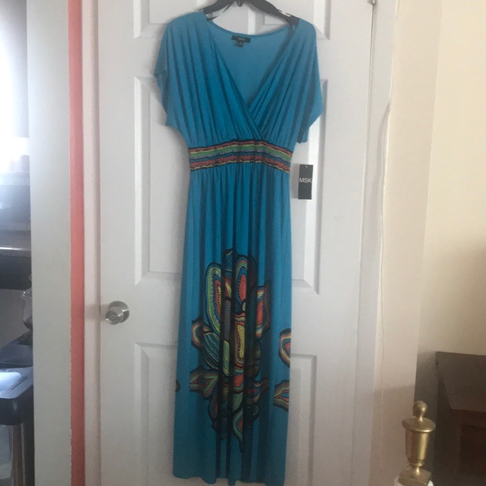 MSK Blue maxi summer dress